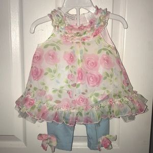 Baby girls 2 piece pants set